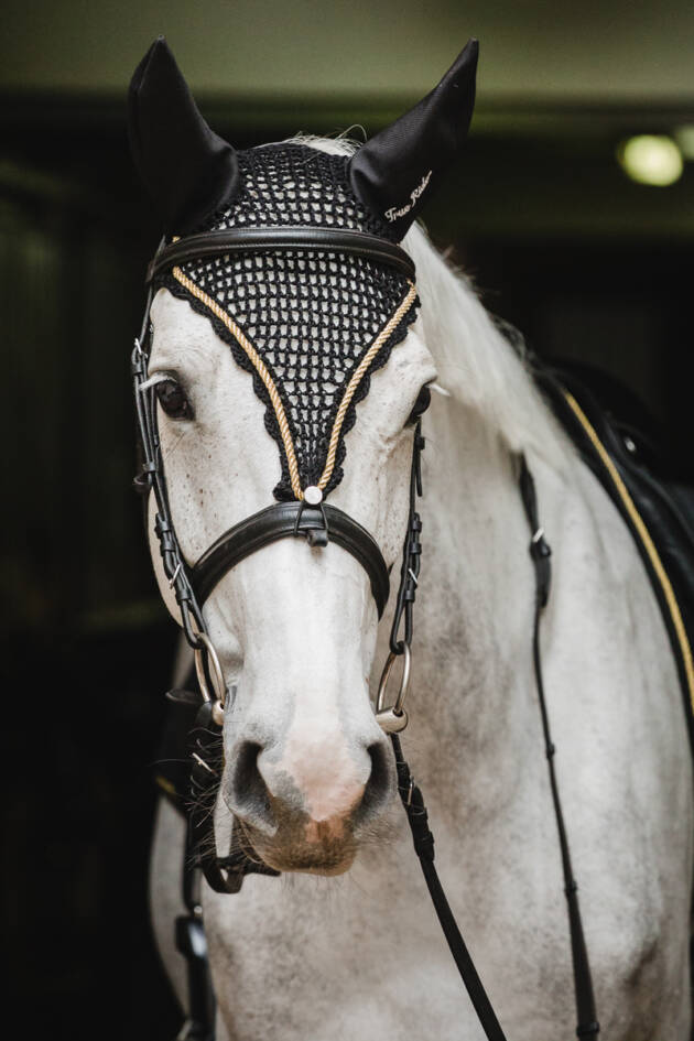 Nauszniki Black & Gold – True Rider, długie, Pony