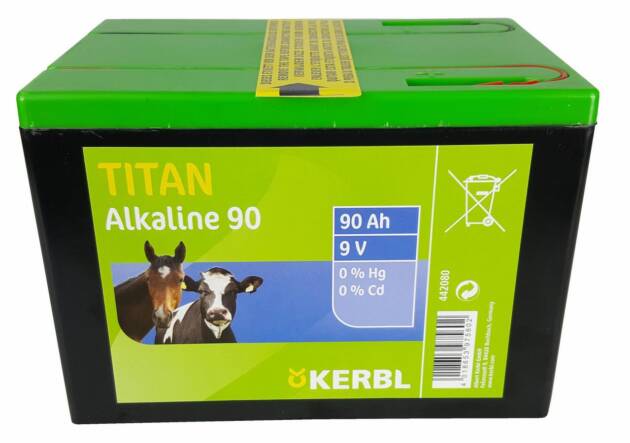 Bateria alkaliczna “TITAN” – KERBL, 9 V, 90 Ah,