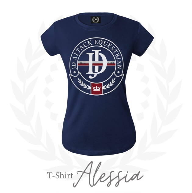 T-shirt „Alessia”- JD ATTACK, granatowy, rozmiar M